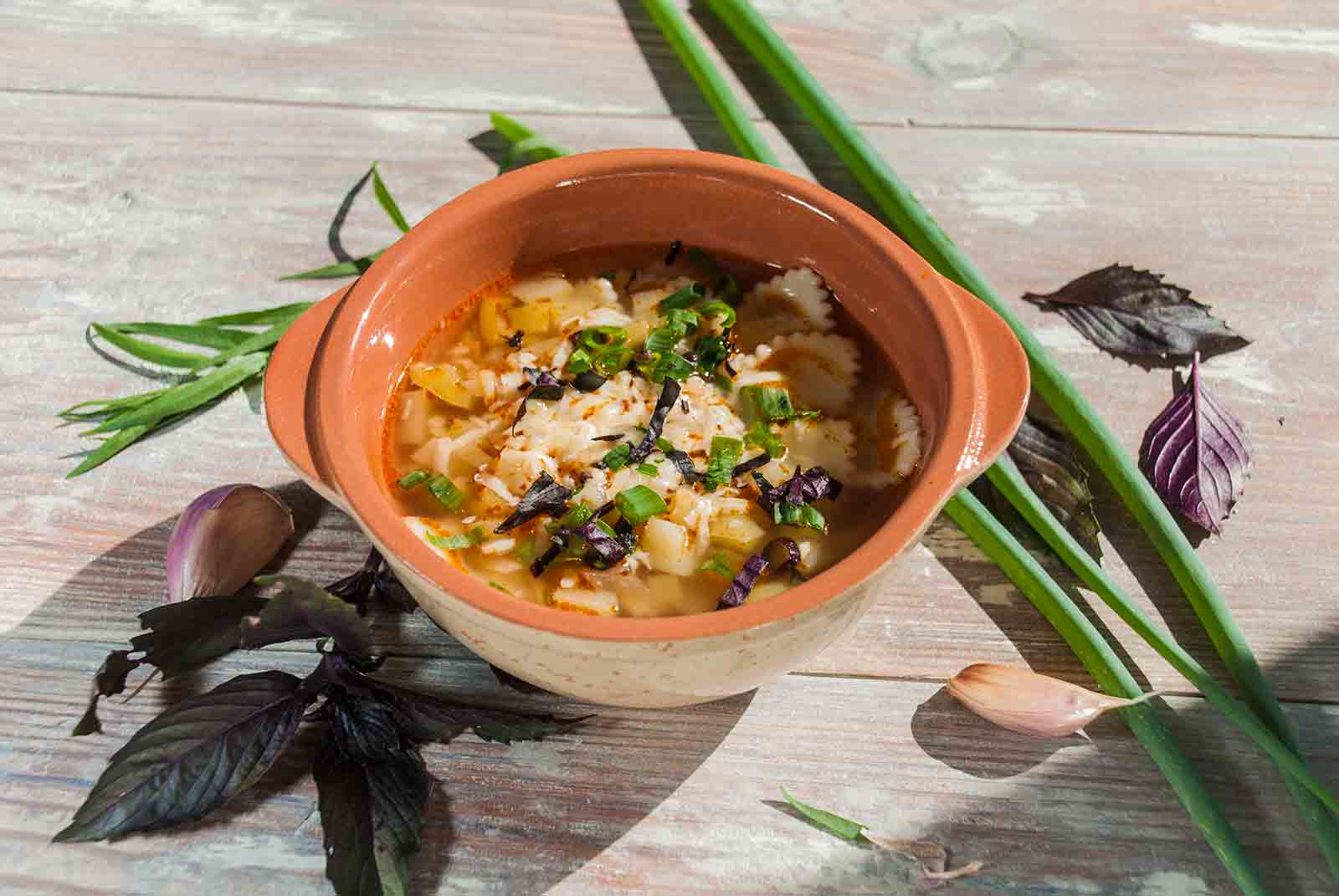 Минестроне с беконом